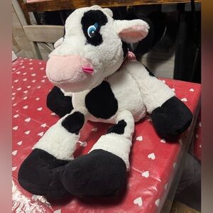 Hersheys Large Plush Cow with Red Gingham Bandana